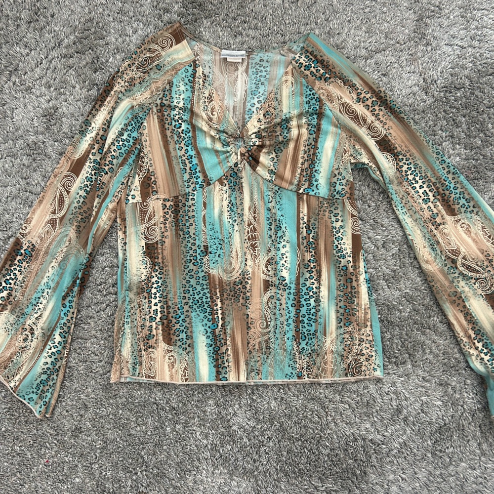 Y2K Cheetah Print Top